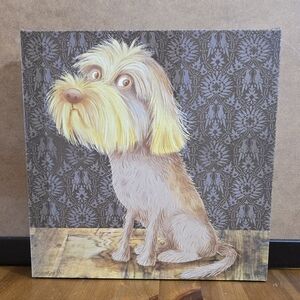 Brown and Cream Itilian Spinone Dog Art Canvas